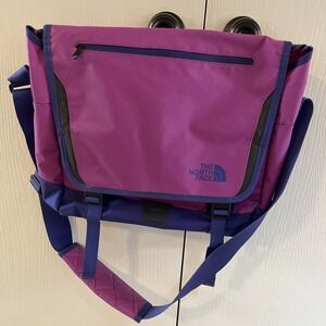 The North Face Purple And Magenta Messenger School Work Laptop Bag